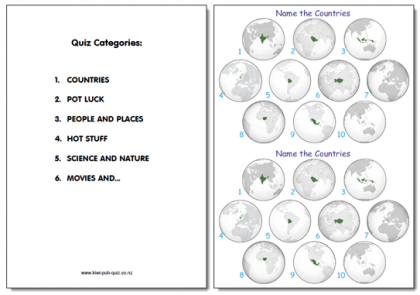 Pub Quiz Pack 1636