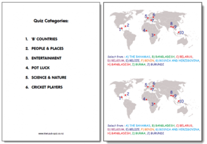 Pub Quiz Pack 1706