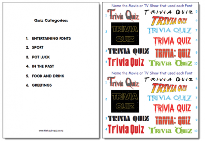 Pub Quiz Pack 1722