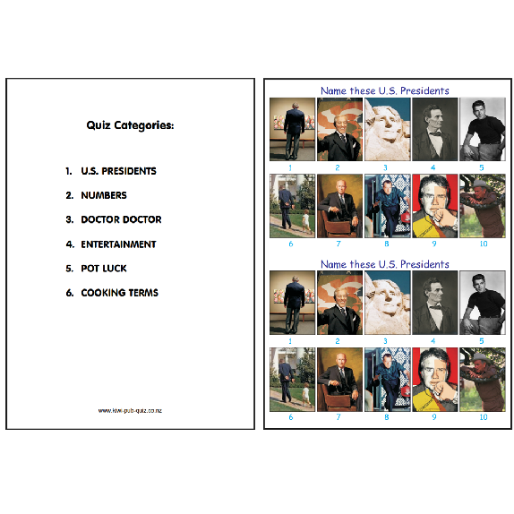 Pub Quiz Pack 1902