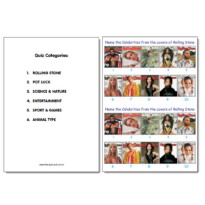 Pub Quiz Pack 1825