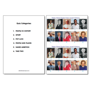 Pub Quiz Pack 1834