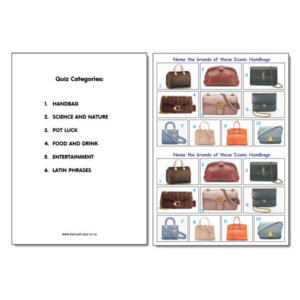 Pub Quiz Pack 1857
